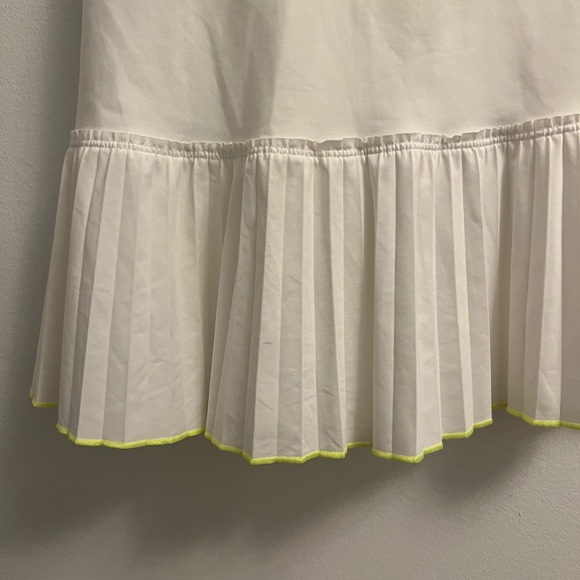 Nike Dri Fit Tennis Dress Mesh Waist White and Neon - Size Small - Picture 4 of 8